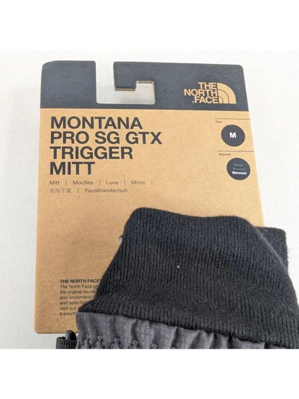 The North Face Montana Pro SG GTX Mitt Black Medium GORE-TEX Gloves NWT Mittens